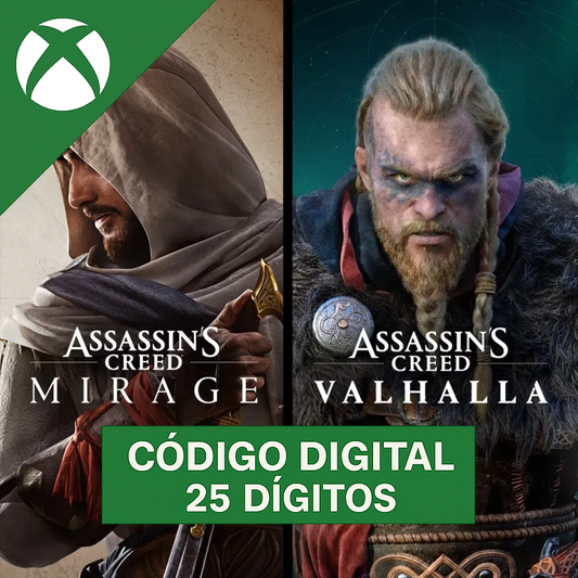 Assassin's Creed Mirage & Valhalla Bundle Xbox REGIÃO - Código 25 Dígitos