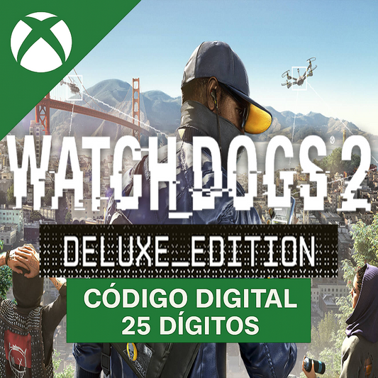 Watch Dogs 2 Deluxe Xbox REGIÃO - Código 25 Dígitos